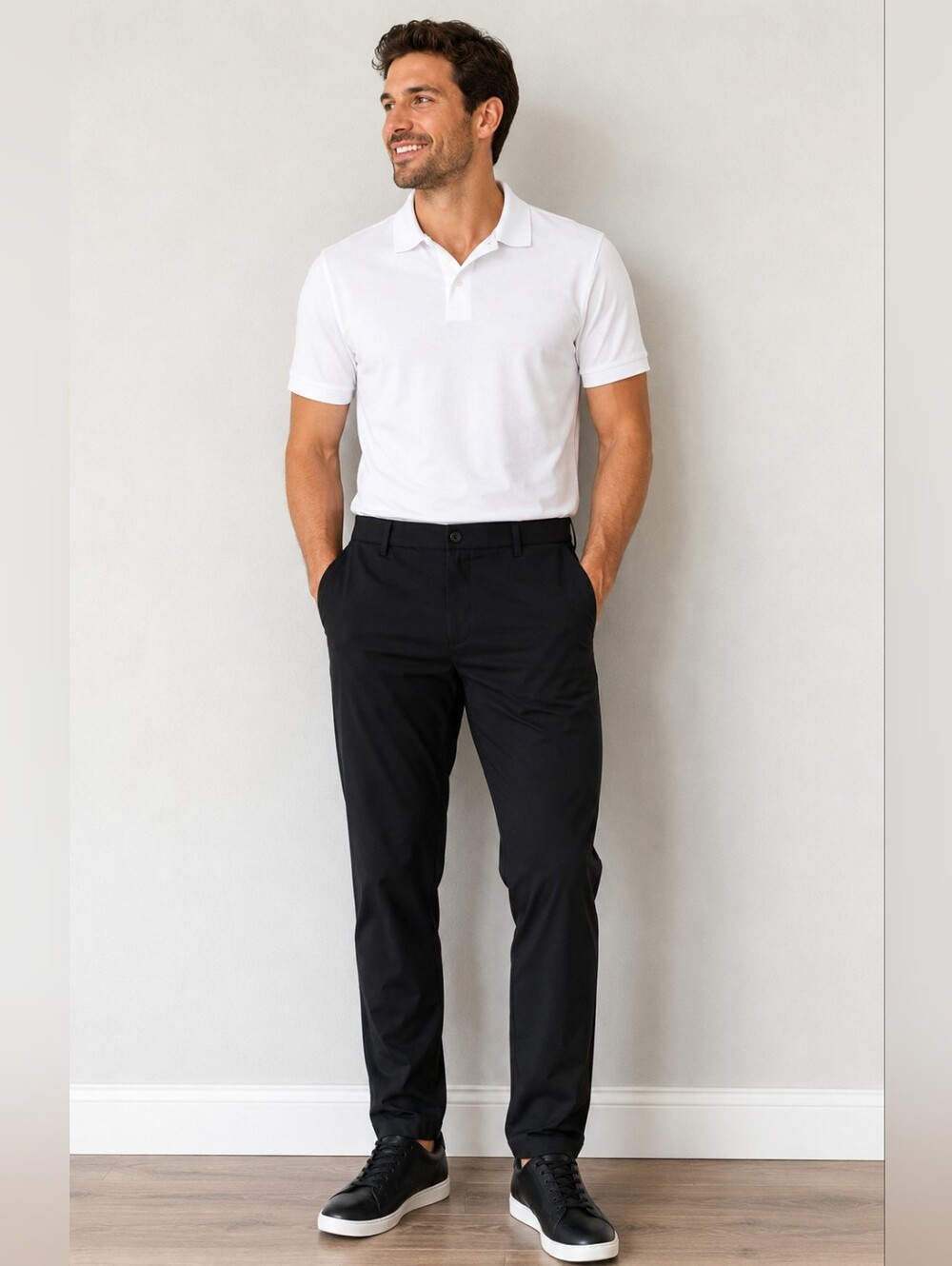 Men's Black Dress Pants - Classic Tailored Fit